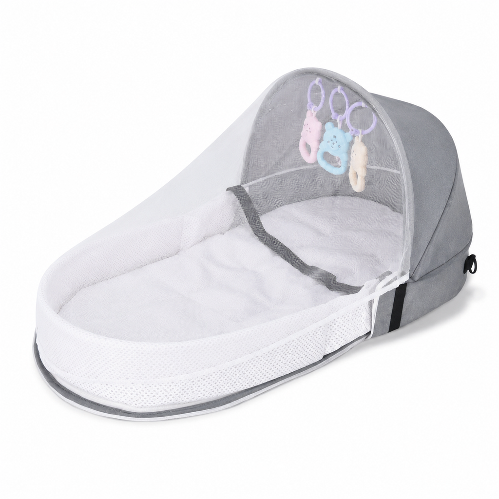 Nid de Voyage Bébé Pliable avec Moustiquaire