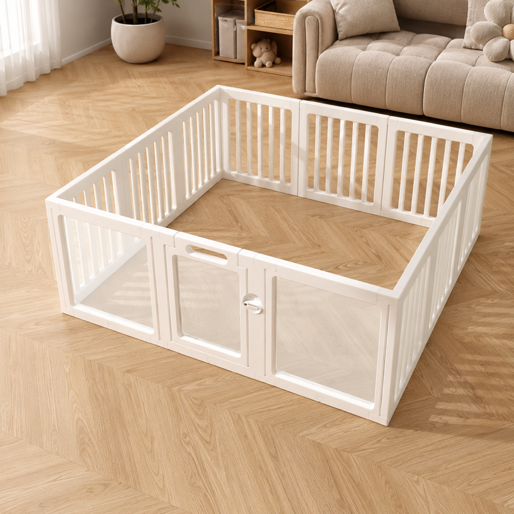 Parc Bébé Pliable avec Barrière de Sécurité Modulable