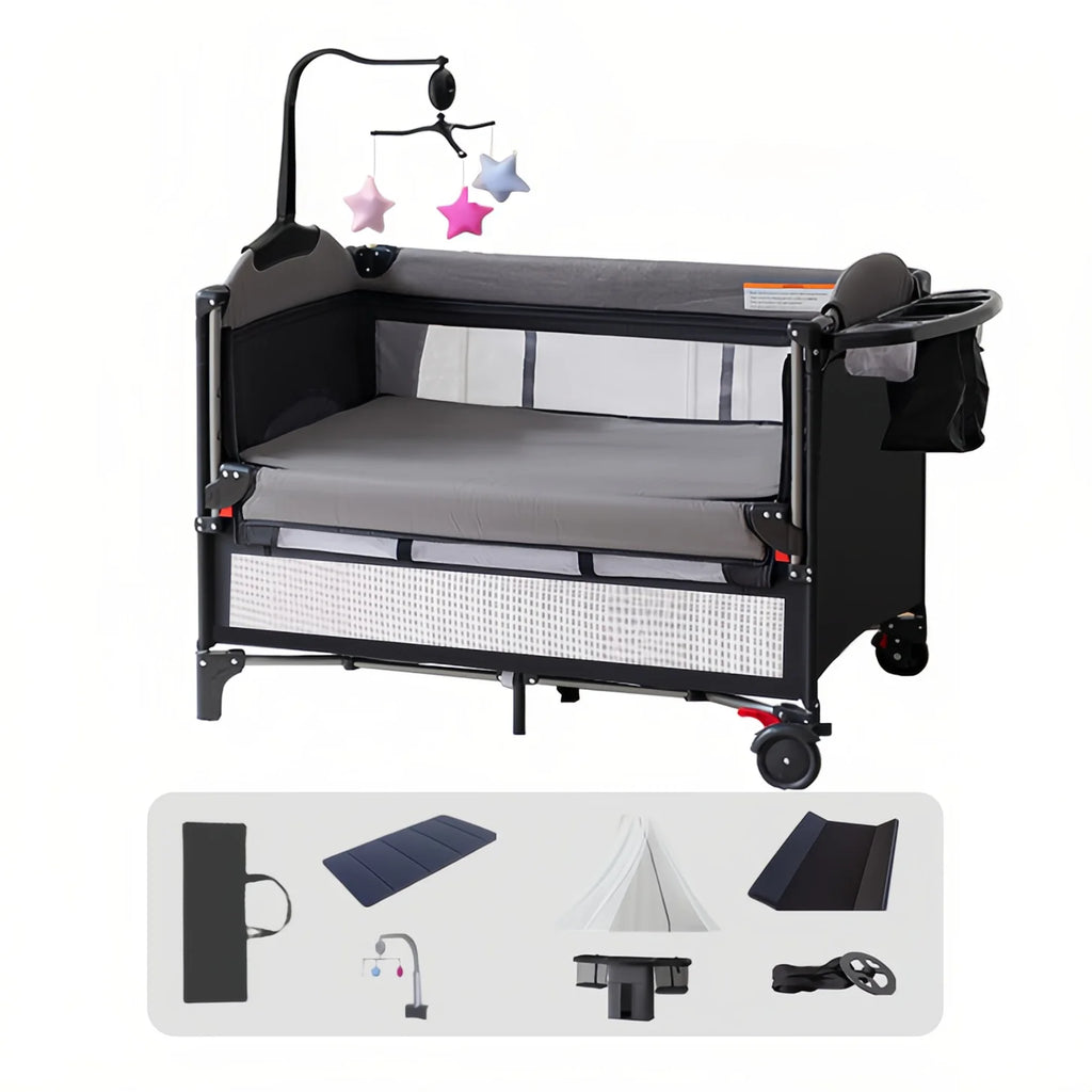 Berceau Bébé Pliable Multifonction avec Table à Langer - photo 8