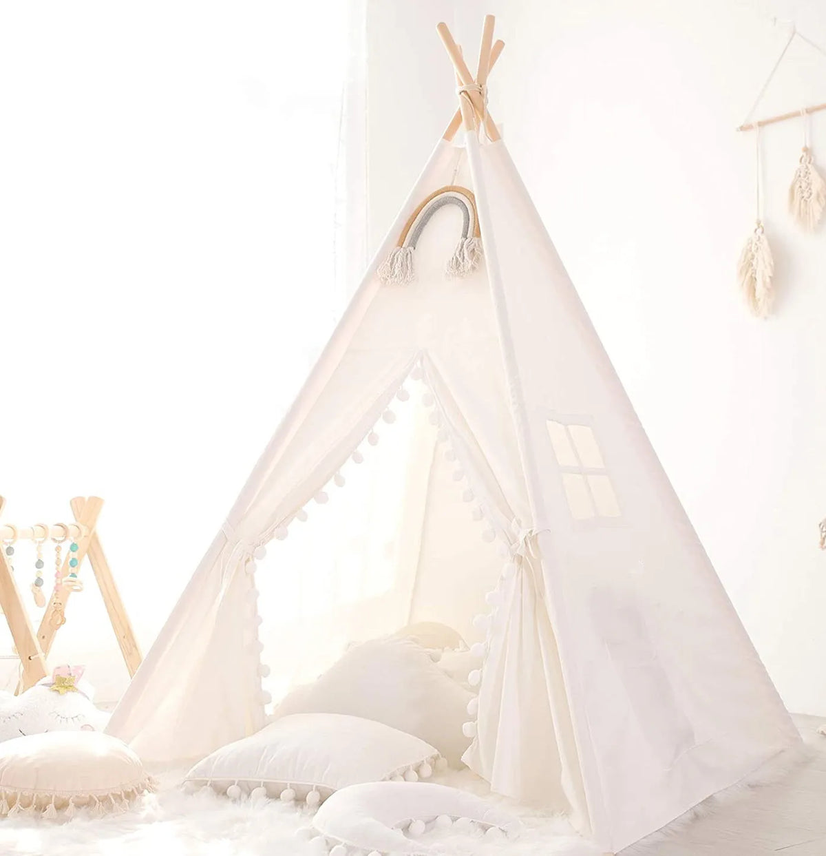 Tipi Enfant Wigwam Château avec Espace de Jeu